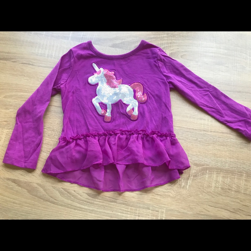 Purple sequins unicorn top